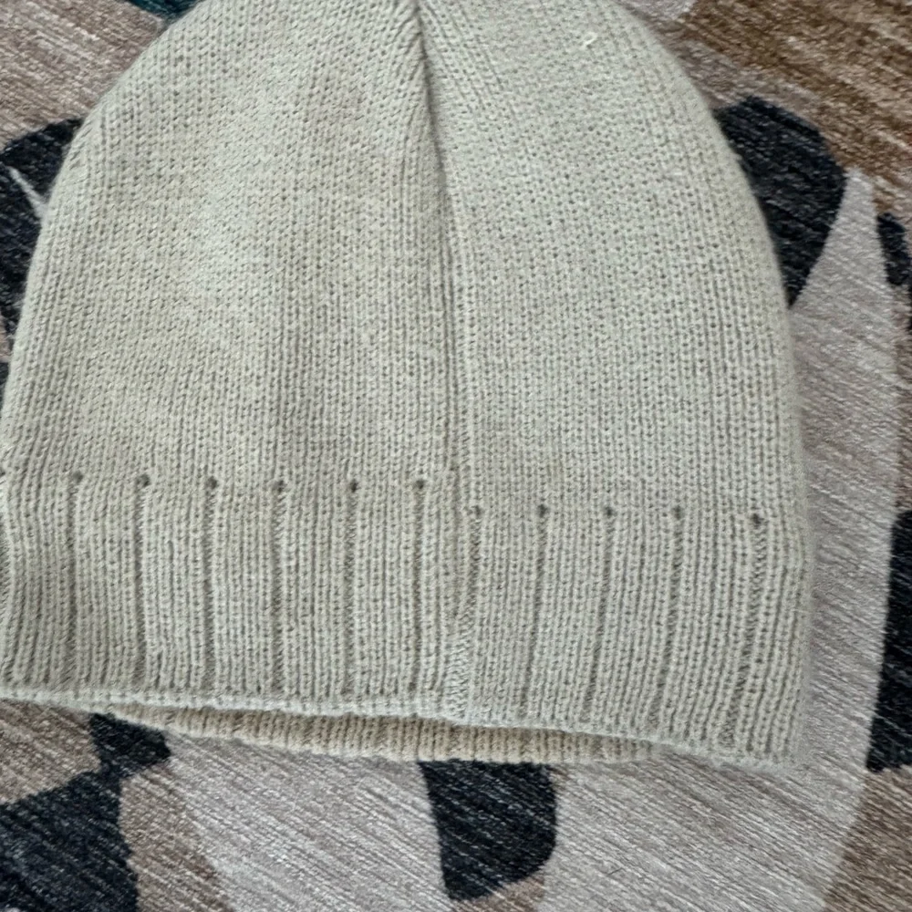 Beige Knit Beanie